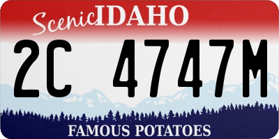 ID license plate 2C4747M
