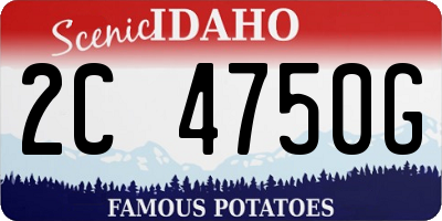 ID license plate 2C4750G