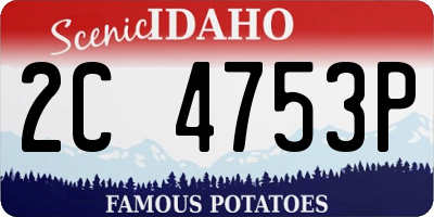 ID license plate 2C4753P