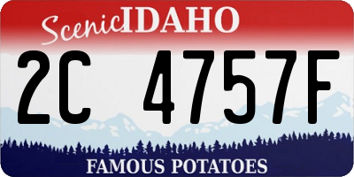 ID license plate 2C4757F