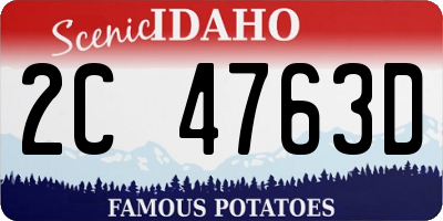 ID license plate 2C4763D