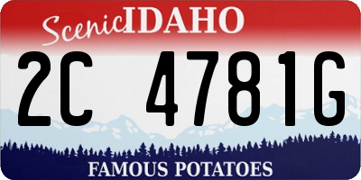 ID license plate 2C4781G