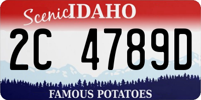 ID license plate 2C4789D