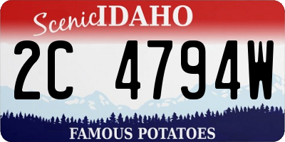 ID license plate 2C4794W
