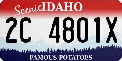 ID license plate 2C4801X