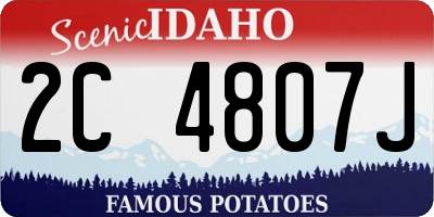 ID license plate 2C4807J