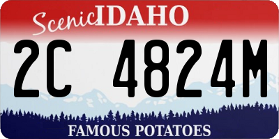 ID license plate 2C4824M