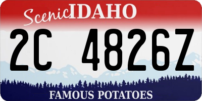 ID license plate 2C4826Z