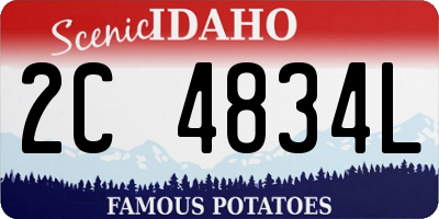 ID license plate 2C4834L