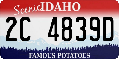 ID license plate 2C4839D