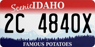 ID license plate 2C4840X