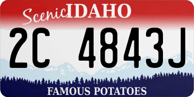 ID license plate 2C4843J