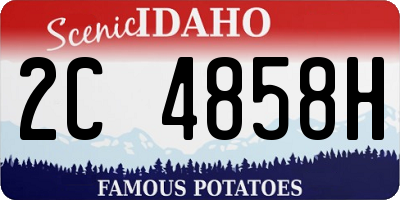 ID license plate 2C4858H