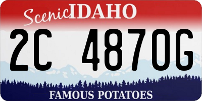 ID license plate 2C4870G