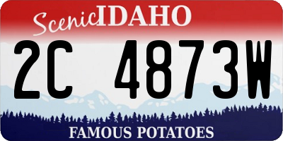 ID license plate 2C4873W