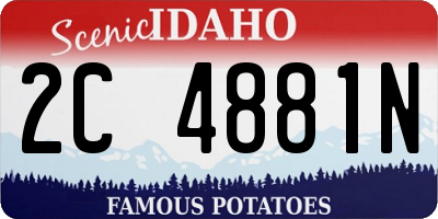 ID license plate 2C4881N