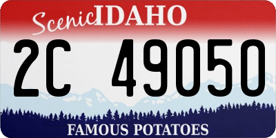 ID license plate 2C4905O