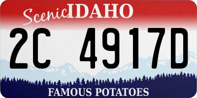ID license plate 2C4917D