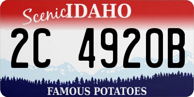 ID license plate 2C4920B