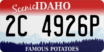 ID license plate 2C4926P