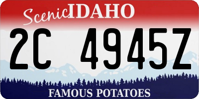 ID license plate 2C4945Z