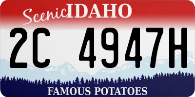 ID license plate 2C4947H