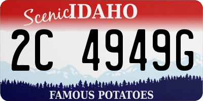 ID license plate 2C4949G