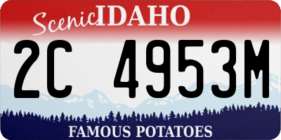 ID license plate 2C4953M