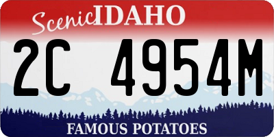 ID license plate 2C4954M