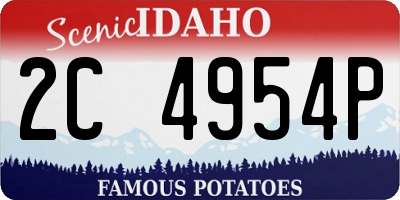 ID license plate 2C4954P