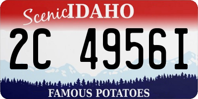 ID license plate 2C4956I