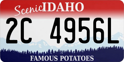 ID license plate 2C4956L