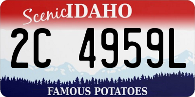 ID license plate 2C4959L