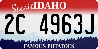 ID license plate 2C4963J