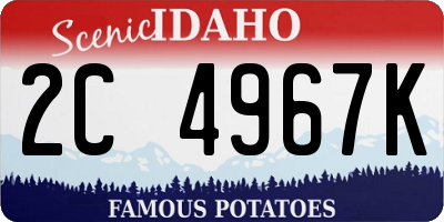 ID license plate 2C4967K