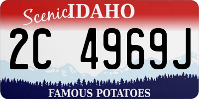 ID license plate 2C4969J