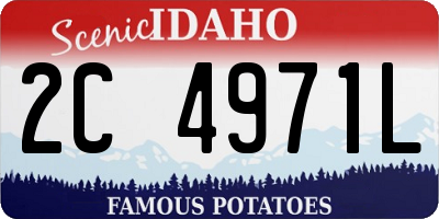 ID license plate 2C4971L