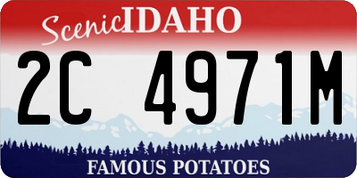 ID license plate 2C4971M