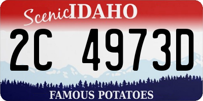 ID license plate 2C4973D