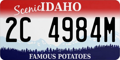 ID license plate 2C4984M