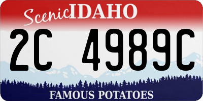 ID license plate 2C4989C