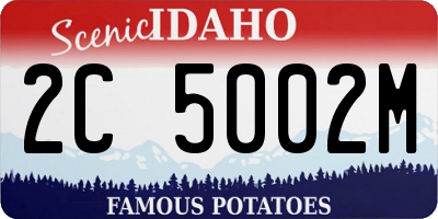 ID license plate 2C5002M