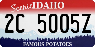 ID license plate 2C5005Z