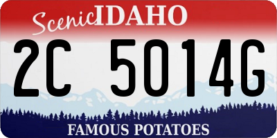 ID license plate 2C5014G