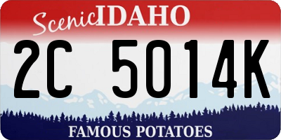 ID license plate 2C5014K