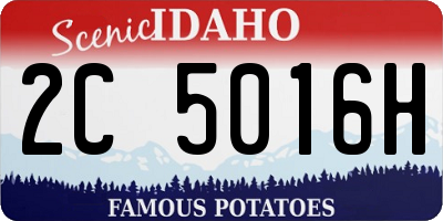 ID license plate 2C5016H