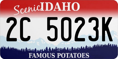 ID license plate 2C5023K
