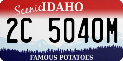 ID license plate 2C5040M