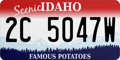 ID license plate 2C5047W