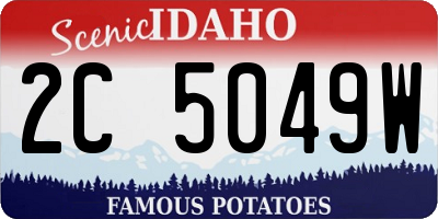 ID license plate 2C5049W